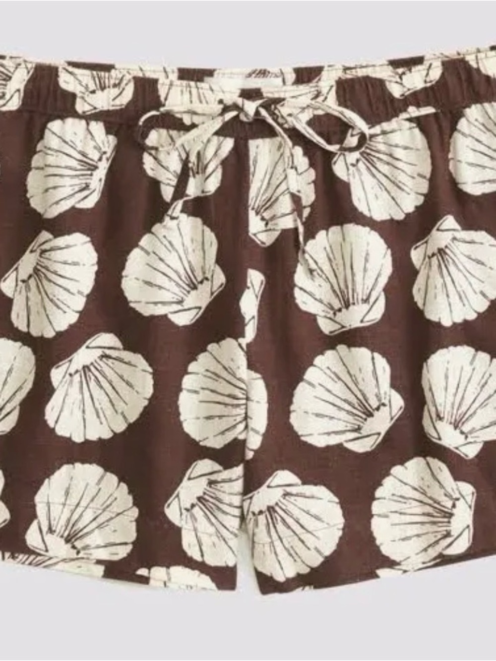 Abercrombie & Fitch Brown Shell-Print Drawstring Shorts